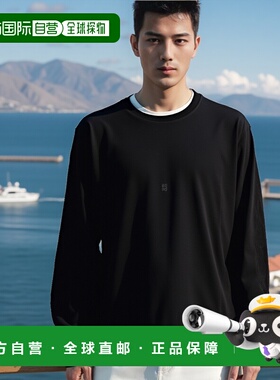 香港直邮GIVENCHY 男士T恤 BM71KP3YJY001 SS2025 男装黑色上衣