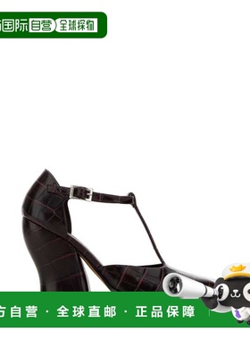 香港直邮LOEWE 罗意威 女士 Onda 酒红色皮质浅口鞋 LONDS01X07BU