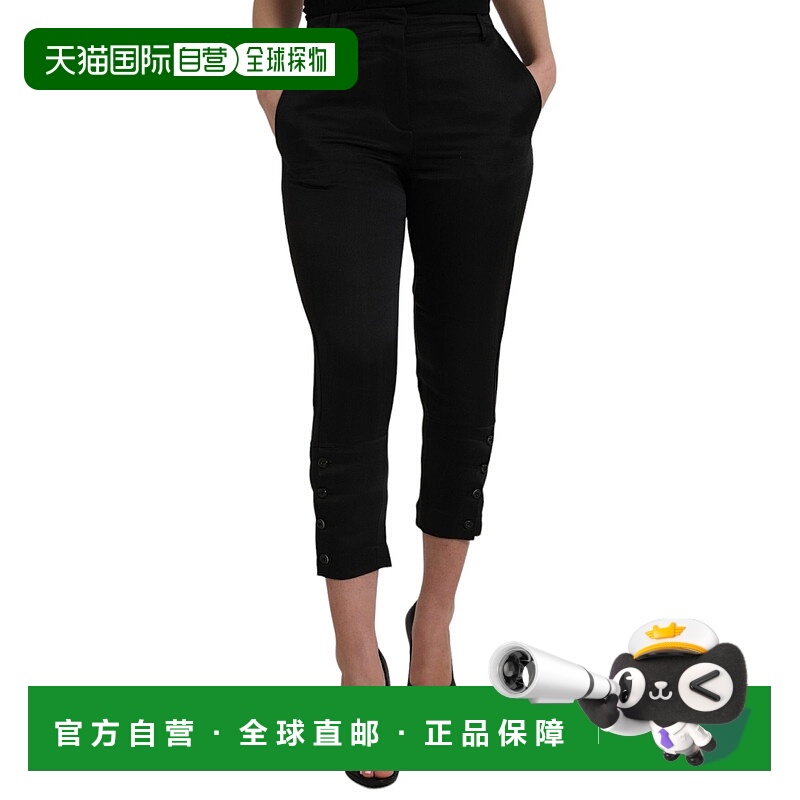 自营 Ermanno Scervino 女式高腰七分裤 - 黑色 美国奥莱直发