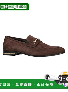 自营 Bally Genos 6304149 男士 Ebano 绒面皮革乐福鞋 - 棕色 美