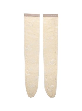 VALENTINO 女士袜子 6B0KI03R9BTA03 CO 白色 LACE KNEE-HIGH