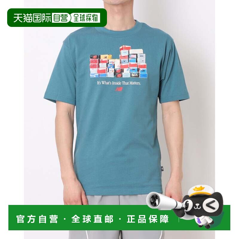 日本直邮New Balance 男士半袖T恤 大号版型 运动 深青色MT61H0DX