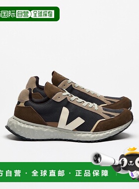 自营欧洲直邮VEJA Condor女士黑色/腰果色/鹰灰色聚酯纤维V标识休