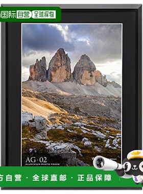 【日本直邮】HAKUBA 铝制相框 AG-02 宽4切 黑色 FAG2-BKW4