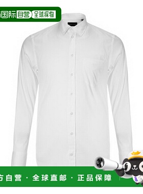 香港直邮ARMANI 阿玛尼/男士商务休闲白色棉质衬衫/Z1CA6T130C