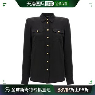 女士 压纹纽扣长袖 Balmain 衬衫 CF1HS050SD 巴尔曼 香港直邮潮奢