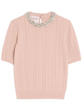 VALENTINO 女士针织毛衣 BKC63J96EN17 SS2025 粉红色