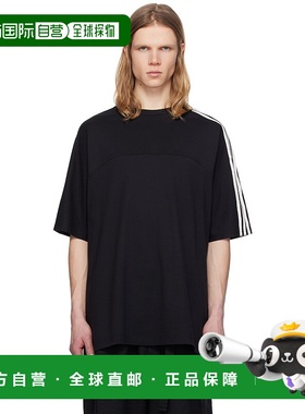 香港直邮潮奢 Y-3 男士 黑色 M 3-Stripes T 恤 JN4986