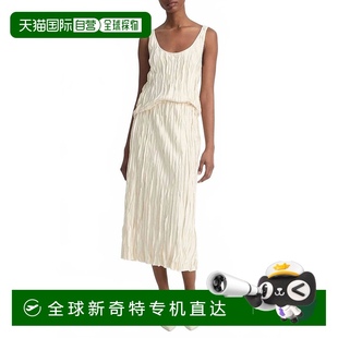 自營 pale ivor Skirt Ivory Bias Satin vinceCrushed Pale
