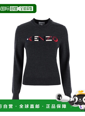 1h可退 香港直邮Kenzo 深灰色刺绣徽标套衫 FA62PU5413LA
