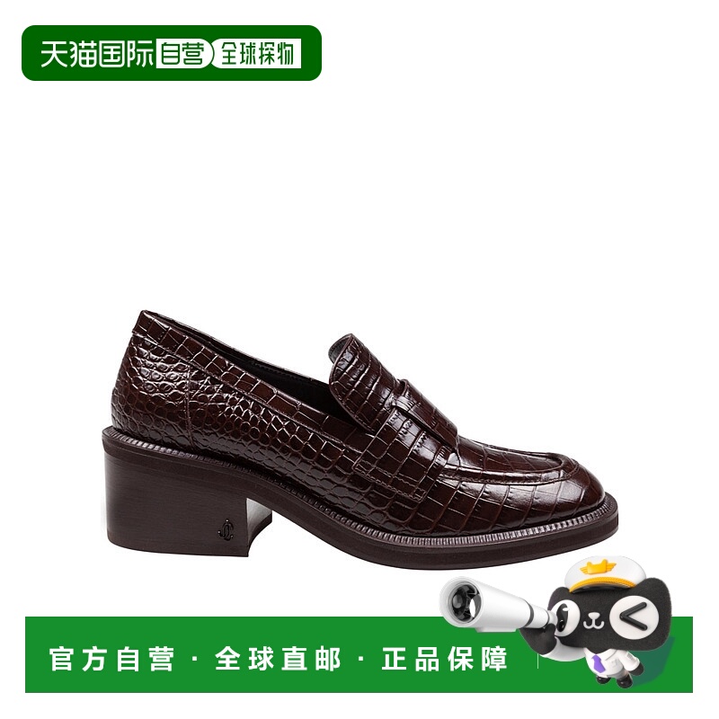 1h可退 香港直邮JIMMY CHOO 女士芭蕾乐福鞋 TYLOR60CCLCHOCOLATE