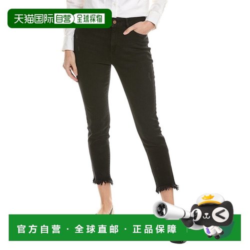 自营DL1961 Farrow Montgomery 高腰短款紧身牛仔裤 - 黑色 美国