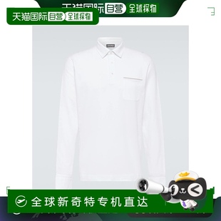 棉质凸纹布Polo衫 香港直邮Zegna 长袖 杰尼亚 004093 男士
