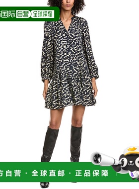 自营ba&sh Aisha迷你连衣裙-墨水 美国奥莱直发