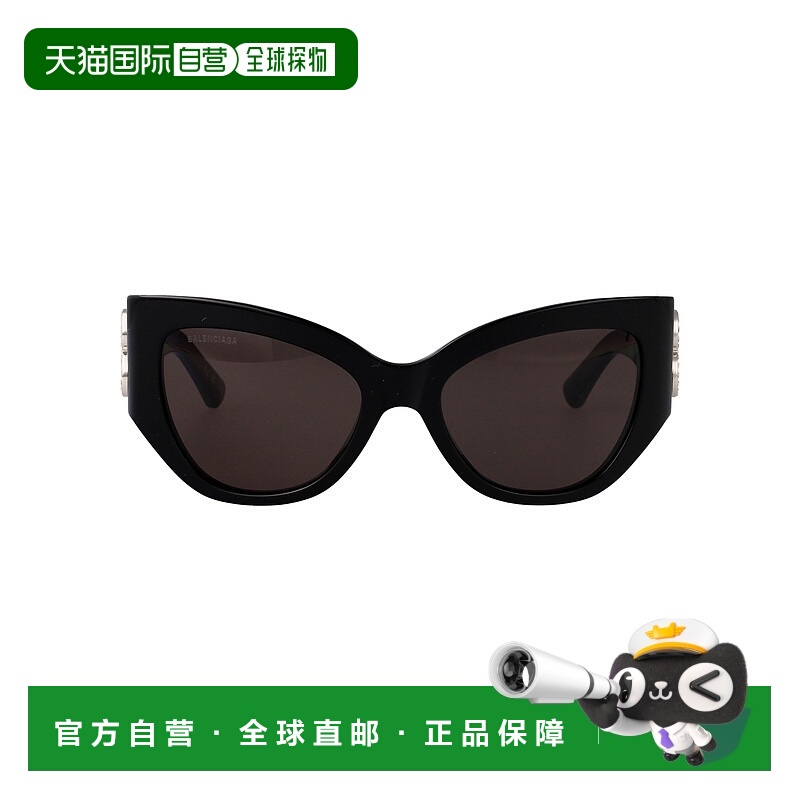 1h可退 香港直邮BALENCIAGA 女士太阳镜 BB0322S007 SS2025 黑色