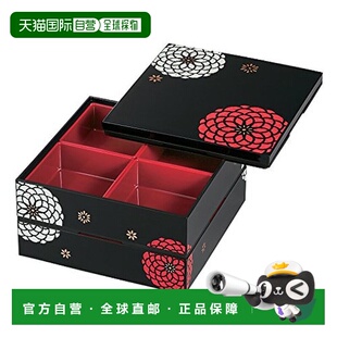 HAKOYA 19.5四方形 二层 黑 Tatsumiya 重盒 百华542 日本直邮