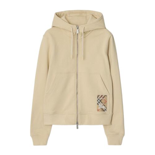 Burberry 格纹标签连帽卫衣 81034981