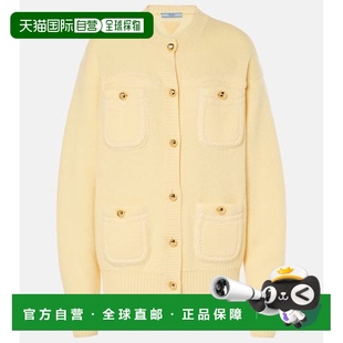 宽松款 普拉达 女士 羊绒针织开衫 香港直邮潮奢 1h可退 Prada