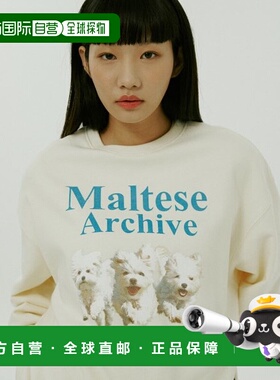 韩国直邮WAIKEI韩国小众设计师狗狗图案时尚日常舒适卫衣YK22SSTS