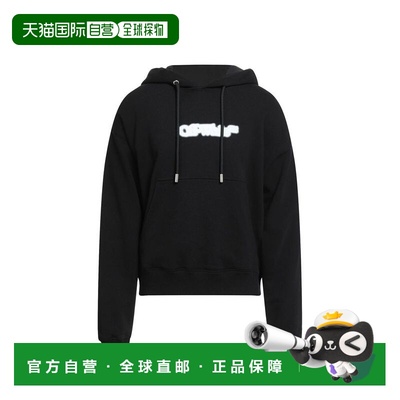 自营off-whiteOff- Cotton Men's Sweatshirt - black 美国奥莱直