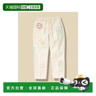 日本直邮日潮 go slow caravan斜纹桃皮绒刺绣工装裤纯棉男裤子