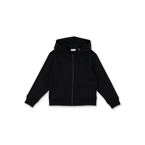 BURBERRY 男童卫衣 8088544A1189 AW2024 黑色 ZIP HOODIE FLEECE