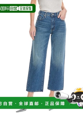 自营MOTHER The Rambler 拉链踝部 Under Pressure 宽直腿牛仔裤