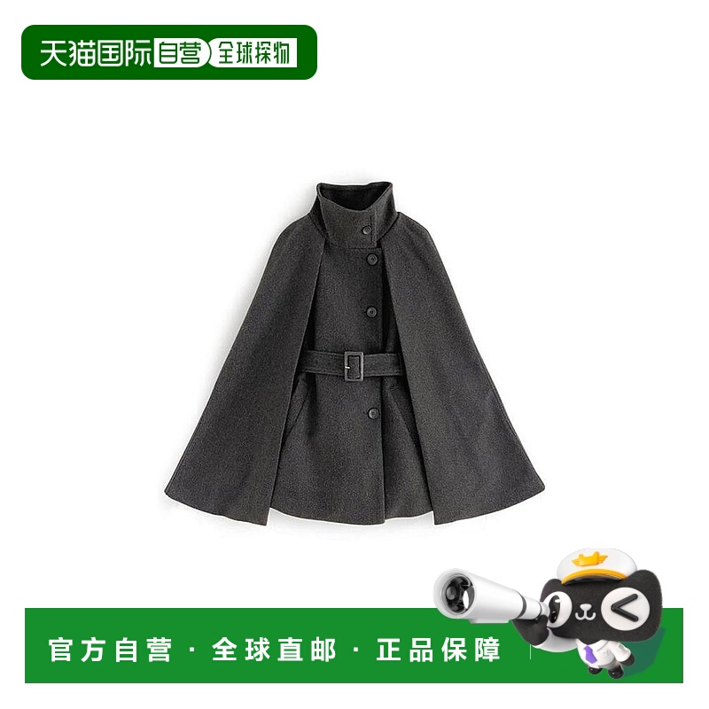 日本直邮日潮 GRL 带腰带高领斗篷外套 ze749长袖