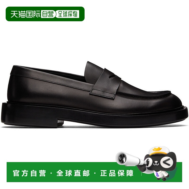 香港直邮潮奢 armani 阿玛尼 男士 黑色乐福鞋 X2A390XF222