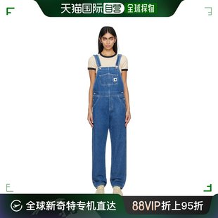 女士 香港直邮潮奢 卡哈特 I031250 Carhartt 海军蓝背带裤