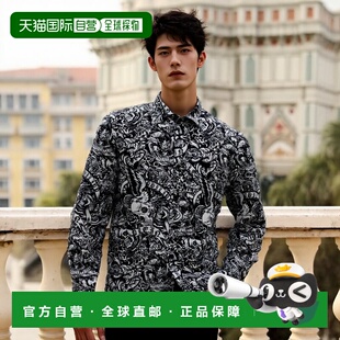 Sugar Daddy Cut 自营 Tattoo plein真丝衬衫 黑色 philipp