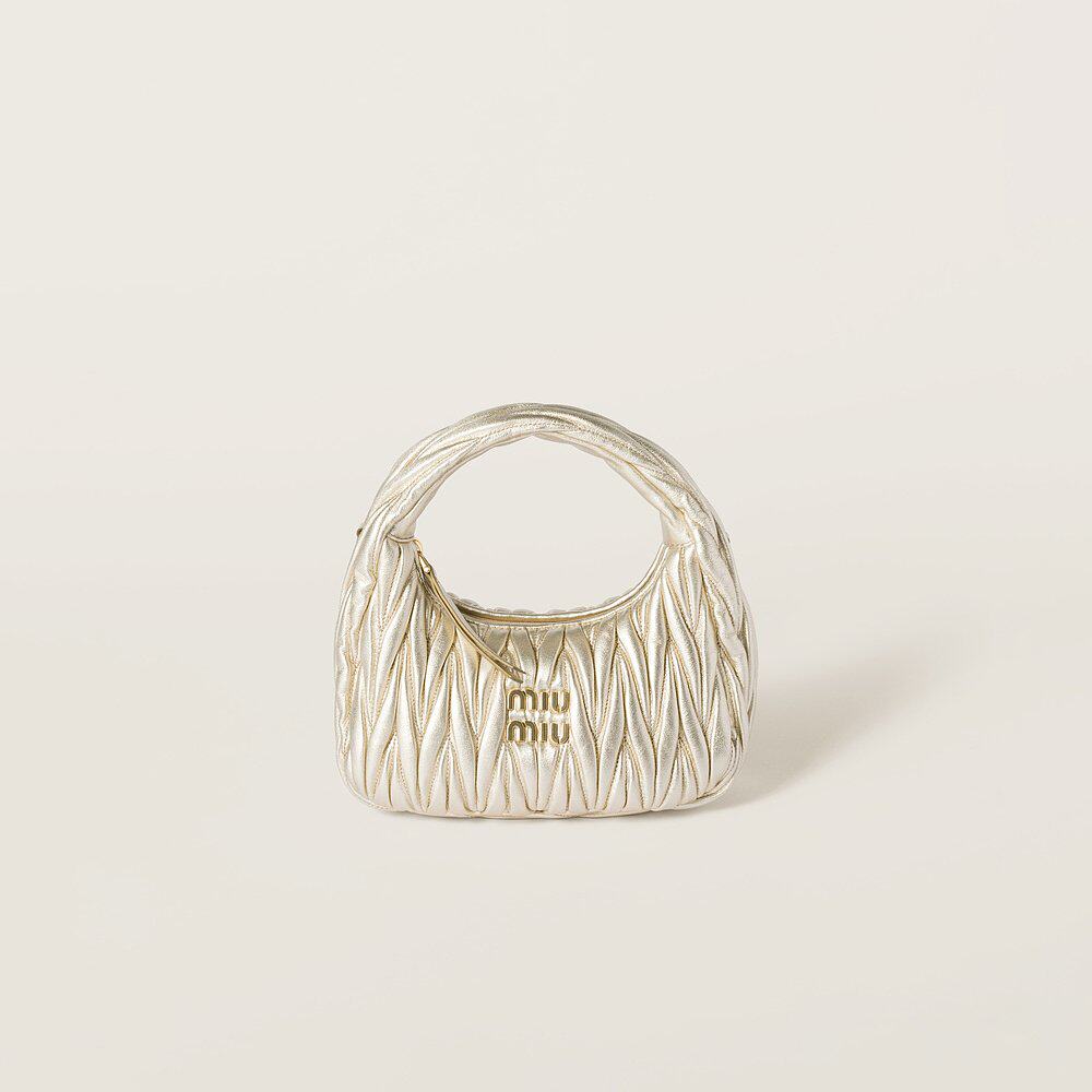 MIU MIU(缪缪)24新品 Wander 绗缝纳帕皮革流浪汉包