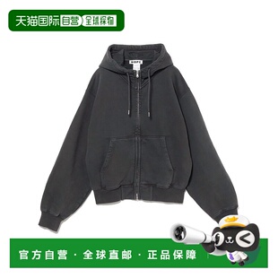 双拉链连帽卫衣 1h可退 宽松短款 男装 仿旧棉质面料 日本直邮HOPE