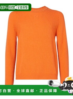 香港直邮FENDI 男士针织衫 FZE074AW0JF0DX4 CO 橙色 长袖圆领套
