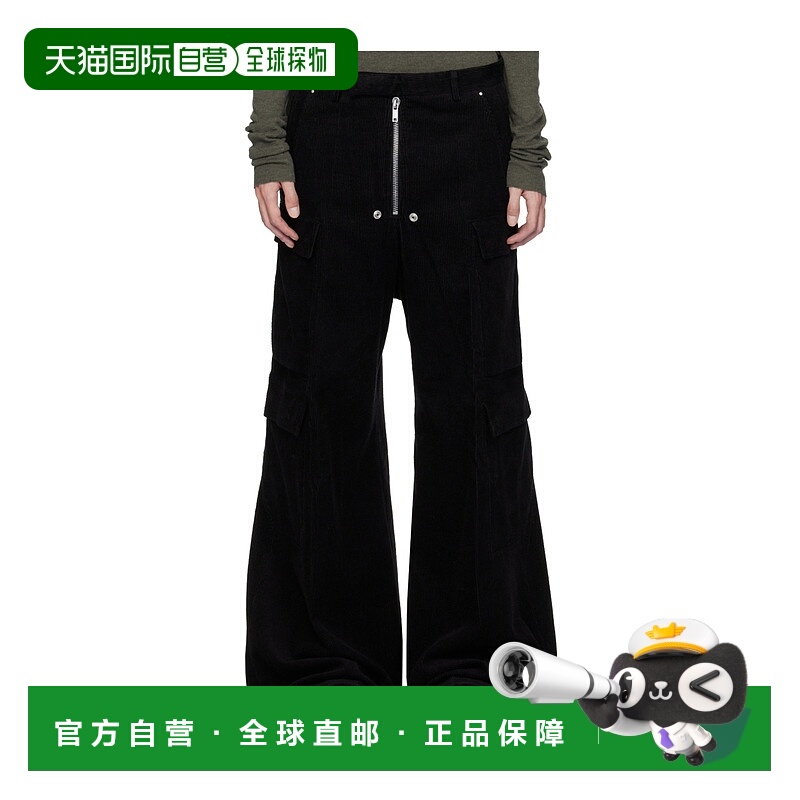 香港直邮RICK OWENS 男士休闲裤 RU02E1369MLC909 AW2025 黑色
