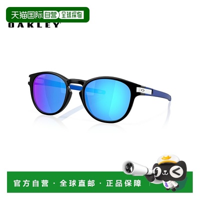 日本直邮Oakley Latch 太阳镜男女通用哑光黑/Prizm蓝宝石黑色OO9