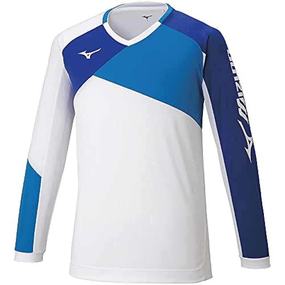 日本直邮Mizuno美津浓 网球速干长袖运动衫XL蓝白 62JA1010,运动服/休闲服装,运动T恤,淘宝优惠券,粉丝福利购,淘宝优惠卷