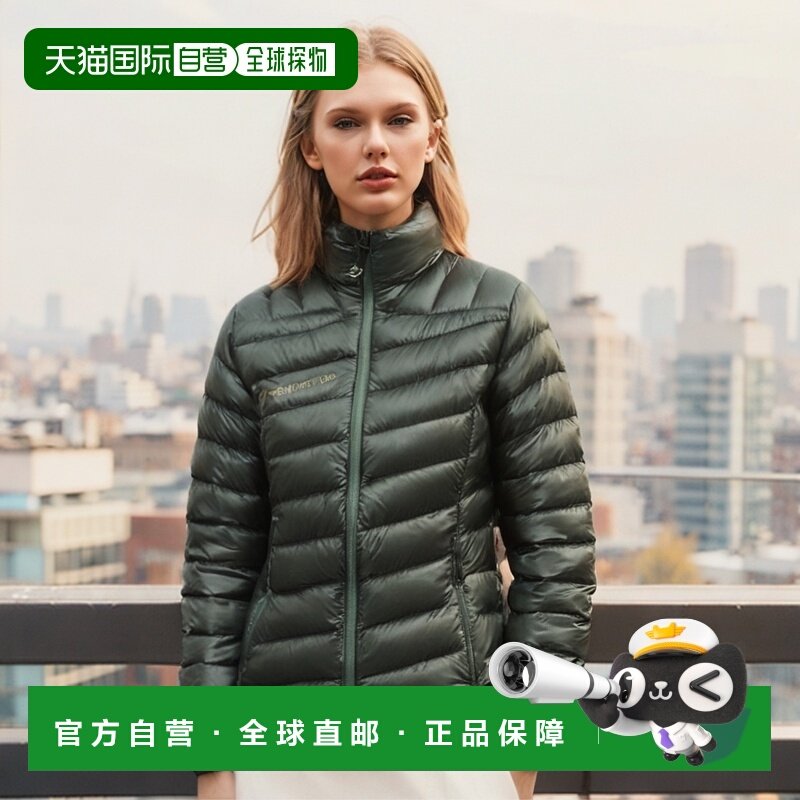 韩国直邮cumulus鹅绒羽绒服绿色女款修身立领保暖轻便时尚百搭