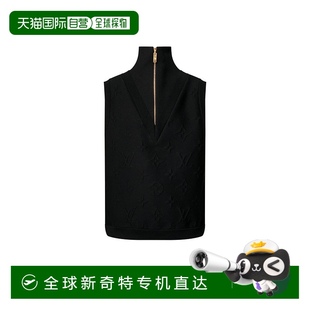 压花无袖 欧洲直邮LV Monogram 路易威登 毛衣拉链高领上衣 24新品