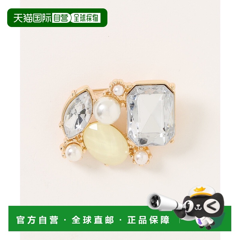 1h可退 日本直邮ROPE' PICNIC 若佩尼 女士 立体水钻珍珠 胸针 20