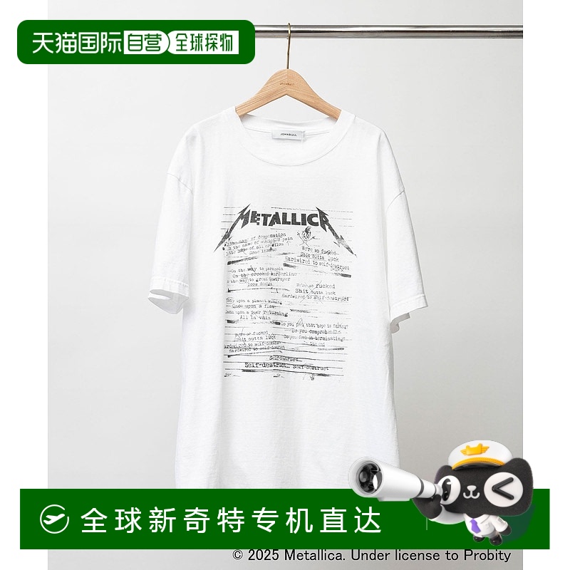 1h可退 日本直邮METALLICA 男女同款硬核摇滚T恤 JT251C12