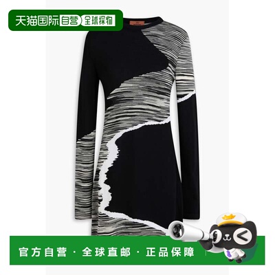 香港直邮MISSONI 米索尼 女士 间隔染色纱羊毛迷你连衣裙 DS23WG3