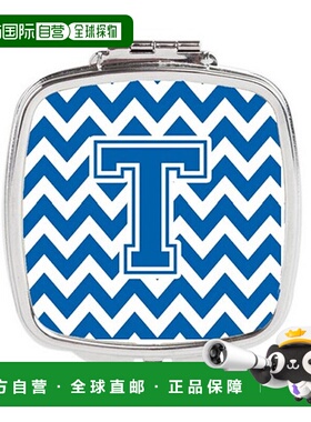 自营 Carolines Treasures CJ1056-TSCM 字母 T 雪佛龙蓝白正品