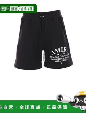 1h可退 香港直邮AMIRI 男士短裤 AMJYSH1023001 CO 黑色 Arts Dis