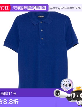 1h可退 香港直邮TOM FORD 男士POLO衫 JPS011JMT013UBV SS2026 蓝