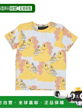 1h可退 香港直邮潮奢 Mini Rodini 婴儿 T恤童装 yellow黄色 舒适