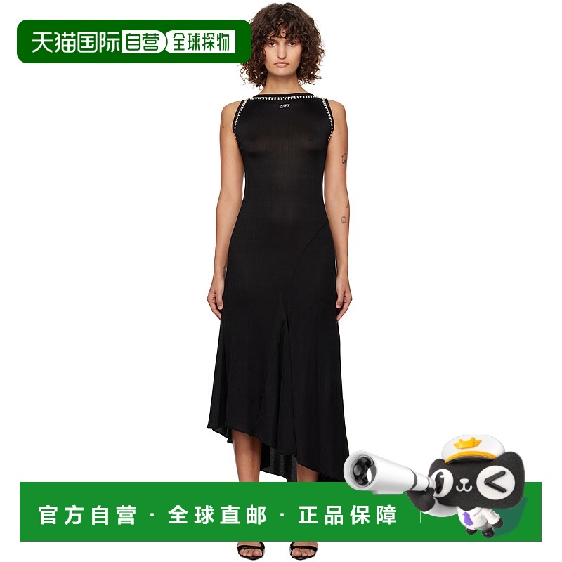 1h可退 香港直邮潮奢 off-white 女士 黑色 Embellished 连衣裙 O