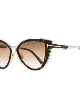 自营Tom Ford 女式猫眼太阳镜 TF868 Anjelica-02 52F 深哈瓦那色