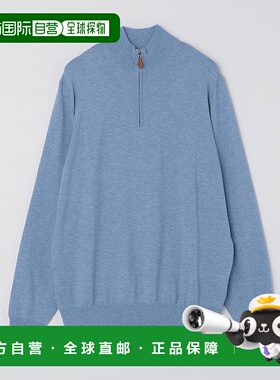 日本直邮SHIPS ALANPAINE 12 gauge羊毛/棉针织半拉链立领卫衣 SH