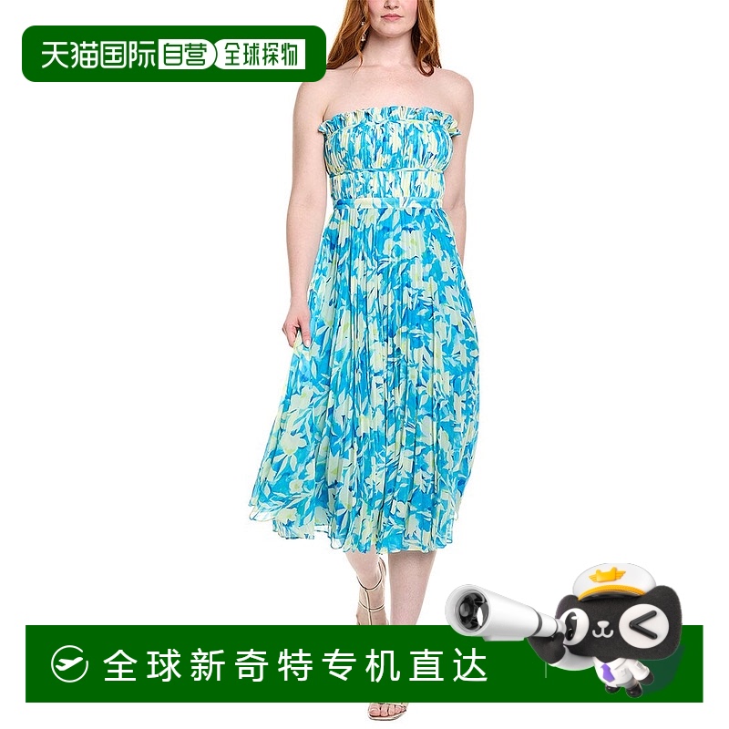 自营 AMUR Scottie Midi连衣裙-蓝色 【美国奥莱】直发新款服饰